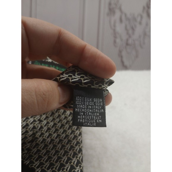 Beaufort Tie Rack Men's Luxury Tie 100% Silk Made In Italy Smooth Geometric EUC - Picture 6 of 16